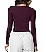 Adar Womens Comfort Long Sleeve T-Shirt Underscrub Tee - 2900 - Eggplant - M