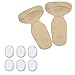 iBesun High Heel Pads, Heel Grips, Heel Cushion Inserts, Heel Insoles, High Heel Forefoot Cushion, Anti Slip Heel Shoe Cushion Inserts, Heel Snugs for Women (Beige)