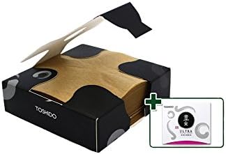 Toshido 100% Natural Hemp Ultra Paper Oil Absorbing Facial Blotting Sheets Large Size Brown 1000 Count, Add 50 Count