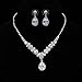 UDYLGOON UDORA Rhinestones Necklace Earrings Jewelry Sets for Bridal Wedding Party (T1219)