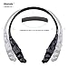 Wireless Headphones, Bluenin Bluetooth Earbuds Sports Neckband Freedom Headsets Sweatproof Noise Cancel Earphones with Mic for apple iphone 7 6s Samsung and Android (12 Hours Play Time, 970 Black)