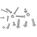 Glarks 510 Pieces Pan Head Stainless Steel Screws Nuts Lock and Flat Gasket Washers Assortment Kit