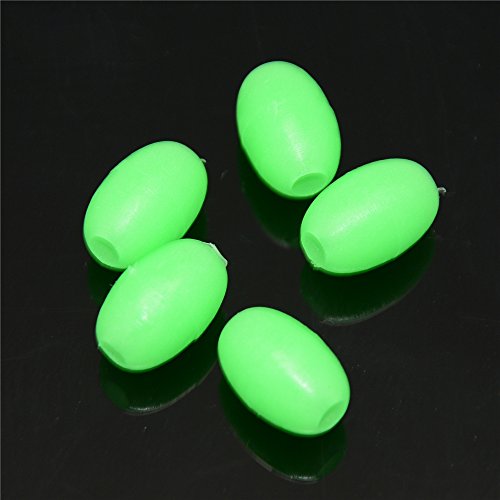 100pcs Oval Hard Luminous Beads Pearl Fishing Lure Bait Accessoires Fishing Tackle Sea fishing tool (10x15mm 100pcs)