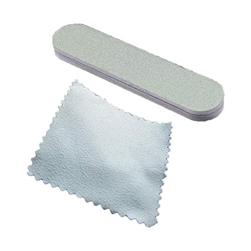DIIOOMIEEU Jewelry Polishing Cloths with Polishing Sticks Silver Polish Tool Jewelry Cleaner Square Jewelry Cloth