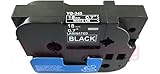 White on Black Label Tape Compatible for Brother TZ 345 TZe 345 18mm P-Touch 8m