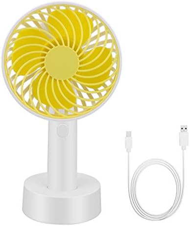 Laelr Handheld Fan Mini Desk Fan Portable Electric Desktop Table Fan with Stand Base USB Rechargeable Cooling Fan 3 Speed Personal Fan for Home Office Outdoor Camping Travel