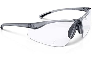 Sellstrom XM340RX Safety Glasses with Readers - Wraparound Bifocal Eyeglasses for Men/Women - ANSI Z87.1