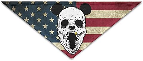 Cool Cartoon Skull Panda Pet Scarf, Dog Bandana, Pet Collars, Triangle Neckerchief Men Women Kid Pet Dog Cat Puppies Accessories 100% Polyester Fiber Headband Bib