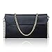 S-ZONE Women's Genuine Leather Envelope Clutches Handbag Shoulder Evening Bag