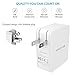 Universal USB Wall Charger 40W 4-Port with SmartID Technology, Portable Charging Station for iPhone 7/6s/iPad, External Battery Pack, Bluetooth Speaker and more, White (White)