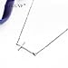 ELBLUVF Stainless Steel Gold Rose Gold Silver Plated Dainty Beads Sideways Cross Double Layers Necklace For Women (Silver sideways cross)
