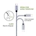 ONSON Android Charger Cable,3Pack 6FT Long Nylon Braided High Speed 2.0 USB to Micro USB Charging Cord Fast Charger Cable for Samsung Galaxy S7/S6/Edge,Note 5/4/3,HTC,LG,Nexus(Gray White)