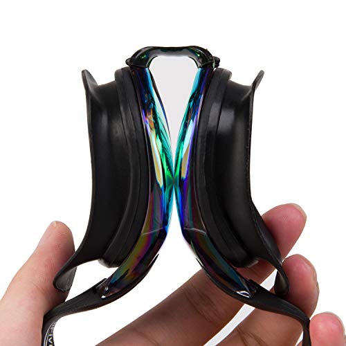 image for Swim Goggles with Cap, HiFives 4 in 1 Adult Swimming Goggles with Ear 