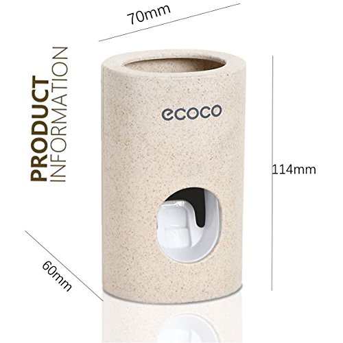 Automatic Toothpaste Dispenser Set with Wall Mounted Kids Hands Free Toothpaste Squeezer For Kids Shower Bathroom Sink. FDA and LFGB Listed. Pack Of 1 (1 Pack)