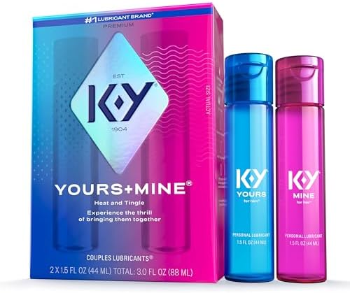 K-Y Yours + Mine Couples Lubricant, Friendly Personal Lubricant & Intimate  Gel for Couples, Men, Women, Sex Lube, Clear, 2 x 1.5 Fl Oz, 2 count (Pack  of 1) price in Saudi