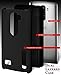 For LG RISIO Case, Phonelicious LG RISIO (Cricket) Slim Dual Layer Durable Hybrid Dynamic Shockproof Astronoot Phone Tuff Cover + Screen Protector & Stylus (BLACK MATTE)