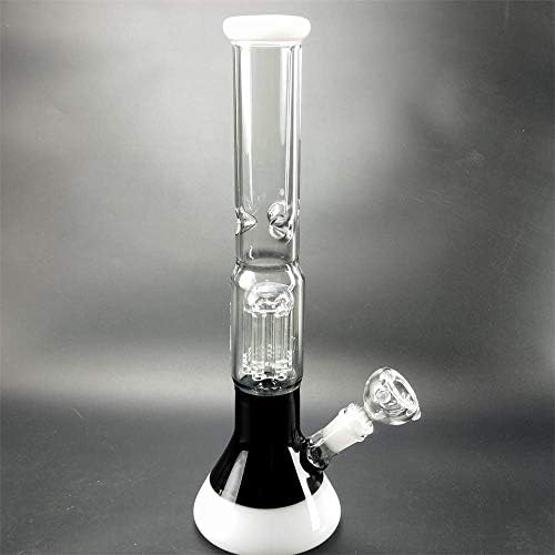 Handmade Glass, 14' Glassware Pipe Glass Water Percolator Black Beaker