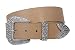 Western Rhinestone Buckle Plain Leather Belt