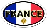 France and French Flag Car Bumper Sticker Decal Oval