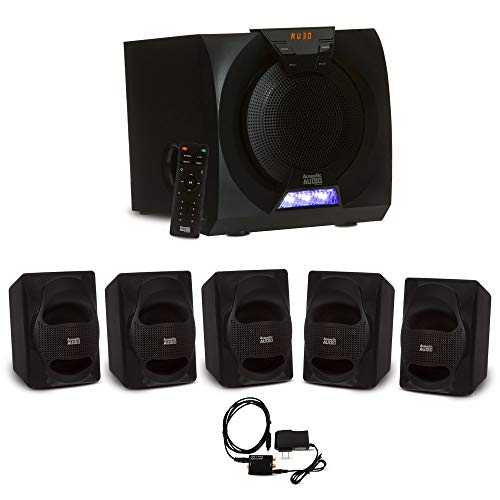 Acoustic Audio AA5230 Home Theater 5.1 Bluetooth Speaker System with LED Display and Optical Input