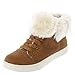 Brash Cognac Suede Women's Elliot Fur-Lined Sneaker 8 Regular