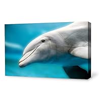 Canvas Wall Art Lovely Dolphin Canvas Prints Home Artwork Decoration for Living Room,Bedroom - 12x18 inches