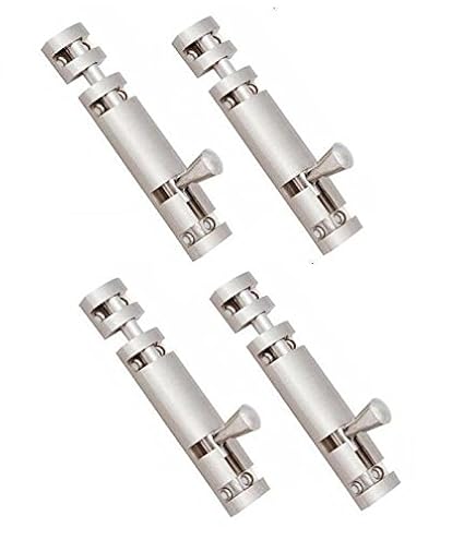 Truphe 6 Full Round Tower Bolt Door Latch (Set of 4)