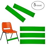 (Set of 5) Natural Latex Stretch Foot Bands ,Workout ADHD ADD SPD Autism Sensory Needs & Stretch Foot Band for Chairs by Rehab or Physical Therapy.