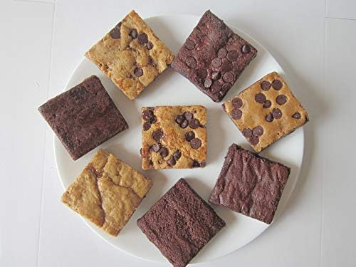 Tula Bakeshoppe Gourmet Vegan Bars Gift Box - Brownies: Fudge, Chocolate Chip, Caramel, and Peanut Butter. Blondies: Chocolate Caramel, Chocolate Peanut Butter, and Coconut Oatmeal Caramel. (8 bars)