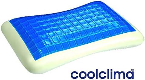 COOL CLIMA GEL REVOLUTION 360° - Luxury Ergonomic Memory Foam &amp; Gel Pillow-Luxury Case for Cool Sleeping-Hypoallergenic Antibacterial- Neck Pain- Pack of 2