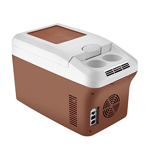 Click Here to See More Images SL&BX 24v car refrigerator,Large truck fridge 12v car special car mini dual warming box portable mini fridge for home,Office,Car or boat -brown 27.6x18.5x23.2cm(11x7x9inch)
