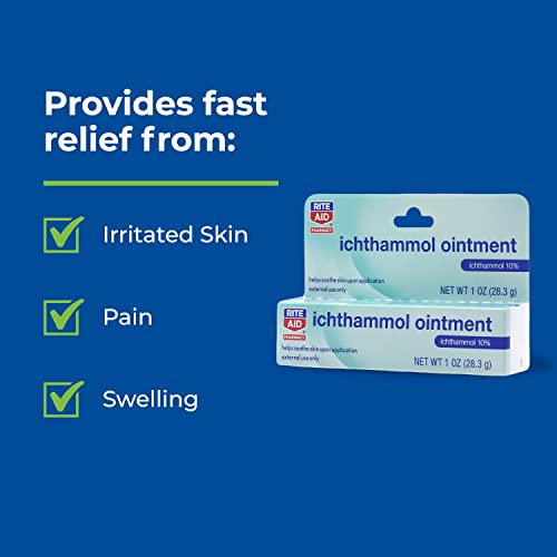 Rite Aid Ichthammol Ointment - 1 Ounce (28.3 g) - 1 Count - 10 Percent Ichthammol Ointment