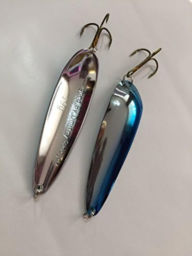 Salmon, trout, pike 2 X Silver blue 19g spoon lures, spinner baits, fishing baits, spinners for any water for professional fisherman!!! 2 pieces!!!
