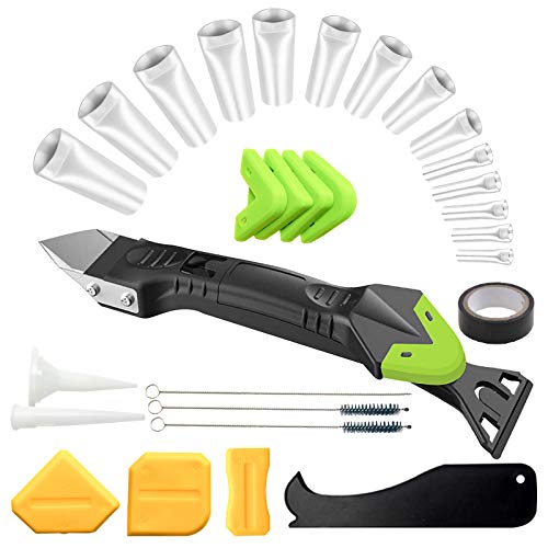 Caulking Tool, Caulking Tool Kit 30 pcs, 5 in 1 Caulking Scraper with