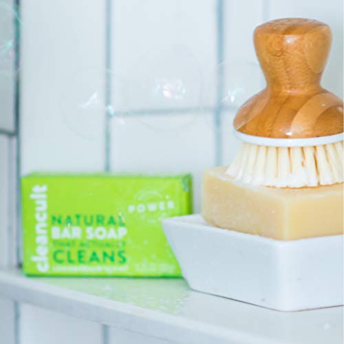 Natural Hand Bar Soap that Actually Cleans! - Lemongrass Scent - 100% Organic - Eco-friendly - Moisturizing - Safe for Kids - Baby Safe - Chemical Free - Effective | by cleancult (3.25oz)