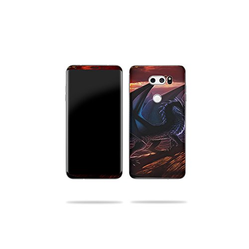 MightySkins Skin Compatible with LG V30 - Fire Dragon | Protective, Durable, an…
