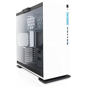 InWin 303 White ATX Mid Tower Computer Case with Tempered Glass, White
