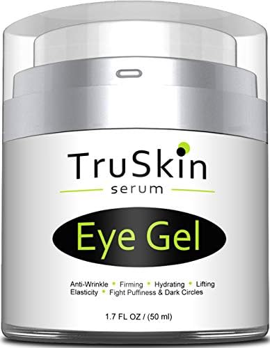TruSkin Eye Gel for Wrinkles, Dark Circles, Under Eye Puffy Bags, Crepe Eyes, Super Eye Cream Moisturizer Serum for Men & Women - 1.7 fl oz