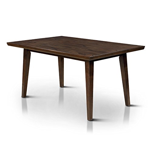 HOMES: Inside + Out IDF-3354T Jenka Walnut Jenak Mid-Century Modern Dining Table