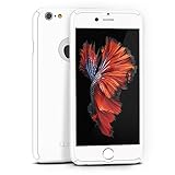 iPhone 6s Case, Willnorn N1 [Glossy] Sub-Series Full Body Coverage Advanced Hard Slim Case with Tempered Glass Screen Protector for Apple iPhone 6 / 6s (4.7-Inch) - Snowy White [2016