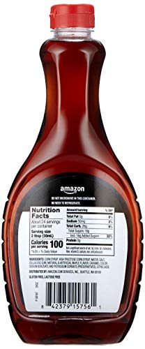 AMAZON BRAND – HAPPY BELLY PANCAKE SYRUP, ORIGINAL FLAVOR, 24 FL OZ