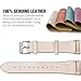 Oitom Leather Bands Compatible Charge 3 /Charge 3 SE Band Women Men Small Large,Premium Leather Replacement Band Wrist Accessories Straps(Apricot)