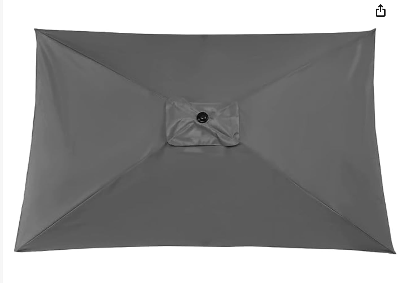 Photo 1 of YOUGE OUTDOOR 6.5X10FT Rectangular Patio Umbrella Replacement Canopy Outdoor Garden Table Umbrella Fabric Top Market Umbrella Fabric Canopy For 6 Ribs,Canopy Only (Dark Grey)