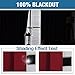 100% Blackout Curtains for Bedroom 84 Inches Long Thermal Insulated Lined Curtains for Living Room Double Layer Full Light Blocking Energy Saving Grommet Drapes Draperies, 2 Panels, Cardinal Red