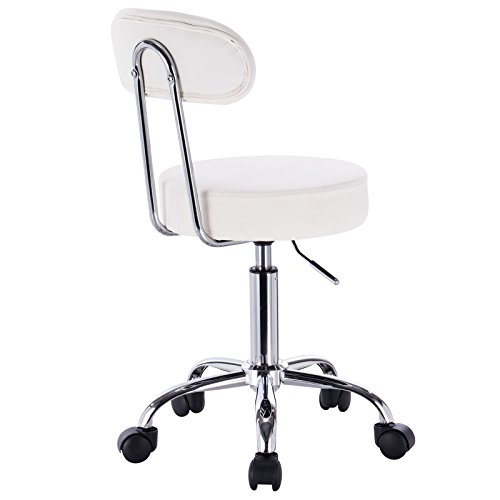 WOLTU-BH34ws-1-Sedia-Ufficio-Scrivania-Sgabelli-con-Schienale-imbottito-Similpelle-Cromato-Regolabile-Girevole-Moderni-Bianco-set-1