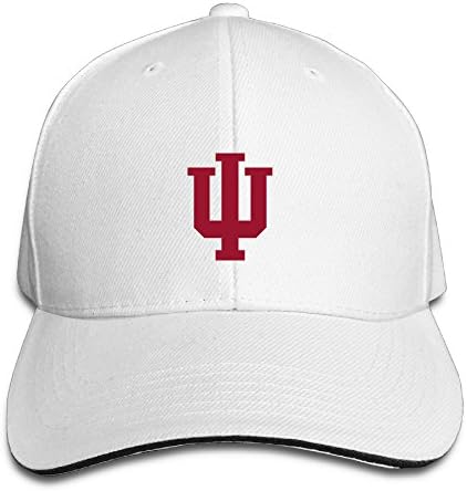 101dog Indiana University Logo Unisex Adjustable Baseball Ball Cap Hat White