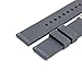 Rubber Watch Band Pack of 2 - 18mm 20mm 22mm Silicone Quick Release Watch Strap Stainless Steel Buckle (Black+Smoke Grey, 20mm)