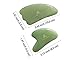 Set of 2 Gua Sha Facial Massagers of Jade Stone, Excellent Massage and Skincare Tool