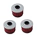 Poweka New Pack of 3 Oil Filter fit for KAWASAKI KX450F KLX140 KLX125 KLX110 KSR110 KLX250R KLX300R KLX450R KLX250SF SUZUKI DRZ110 Replace HF112 KN112