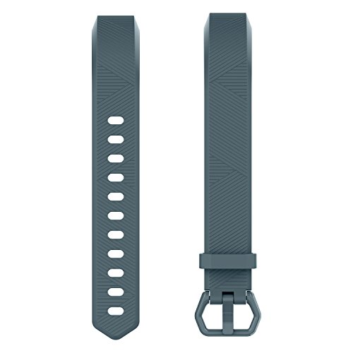 Greeninsync Band for Alta Large, Fitbit Alta HR Accessories Replacement Band Watch Buckle Wristbands for Fitbit Alta/Fitbit Alta HR Strap Bracelets W/Same Color Metal Clasp and Fastener (Slate)